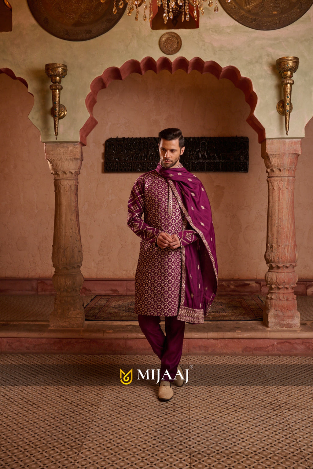 Purple Festive Kurta Set