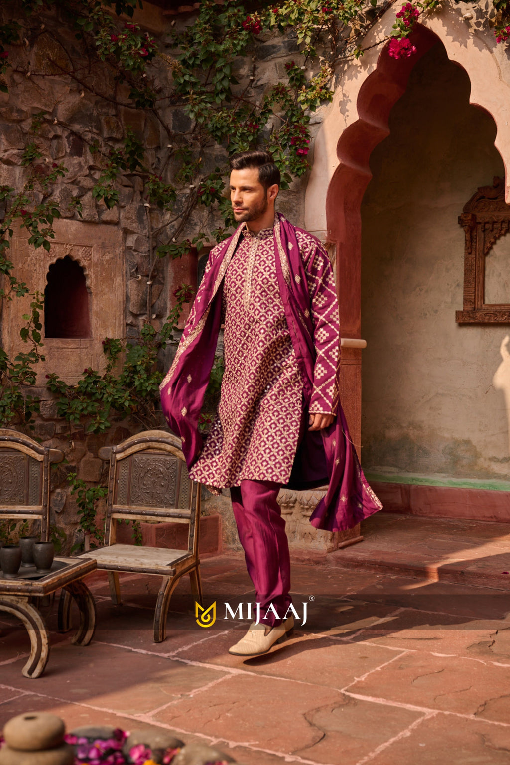 Purple Festive Kurta Set