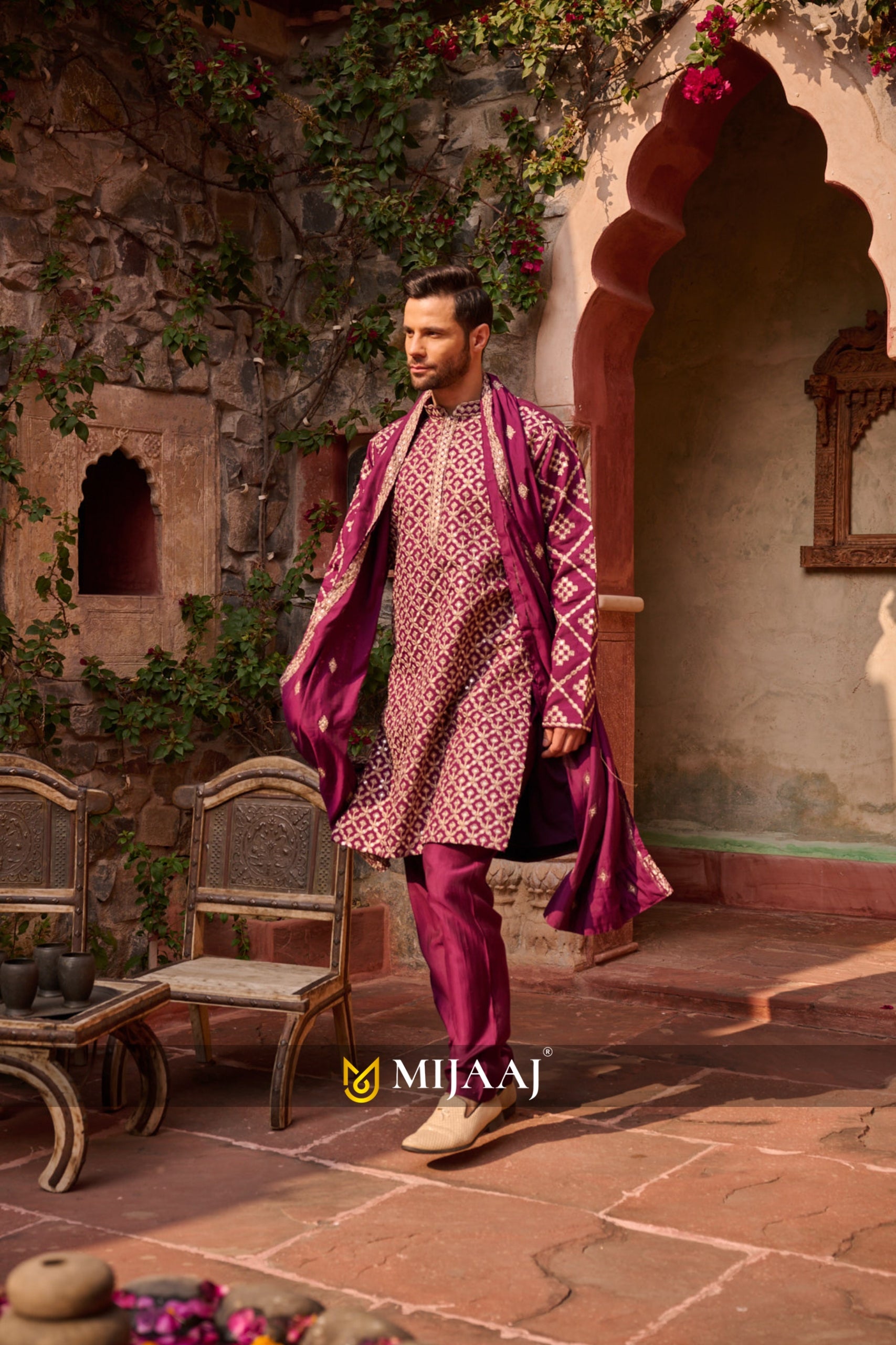 Purple Festive Kurta Set