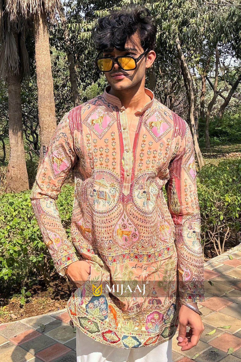 Multi color Short Kurta For Men with Premium Korean Pants