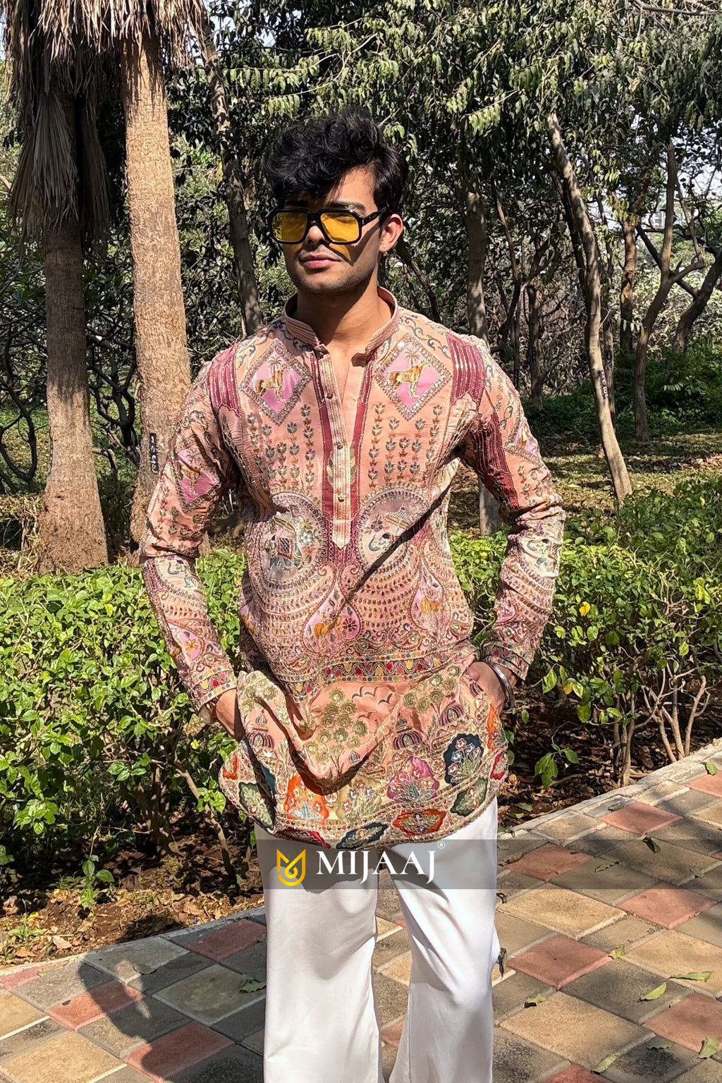 Multi color Short Kurta For Men with Premium Korean Pants