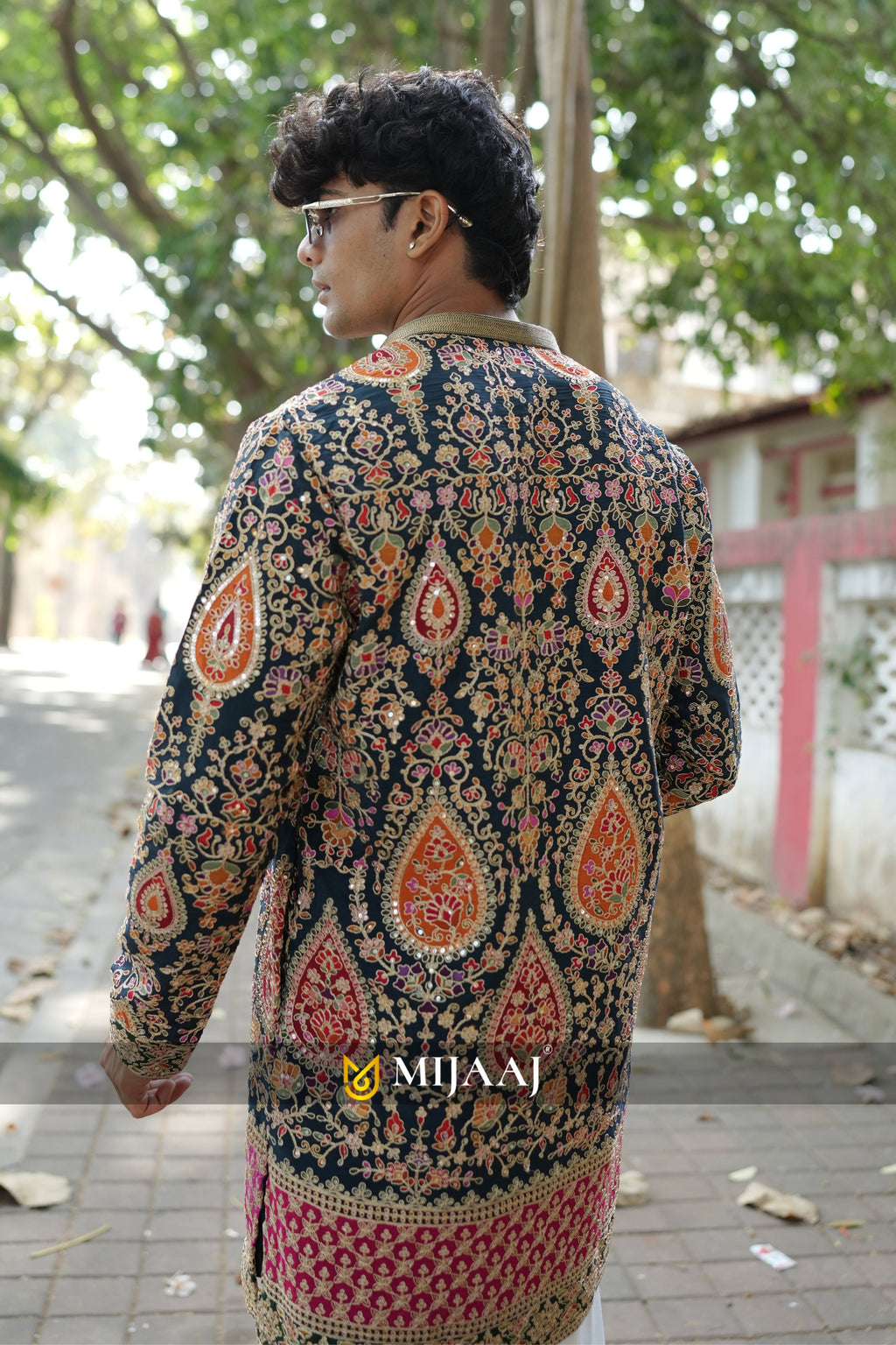Blue Color V Neck Short Kurta with Premium Korean Pants