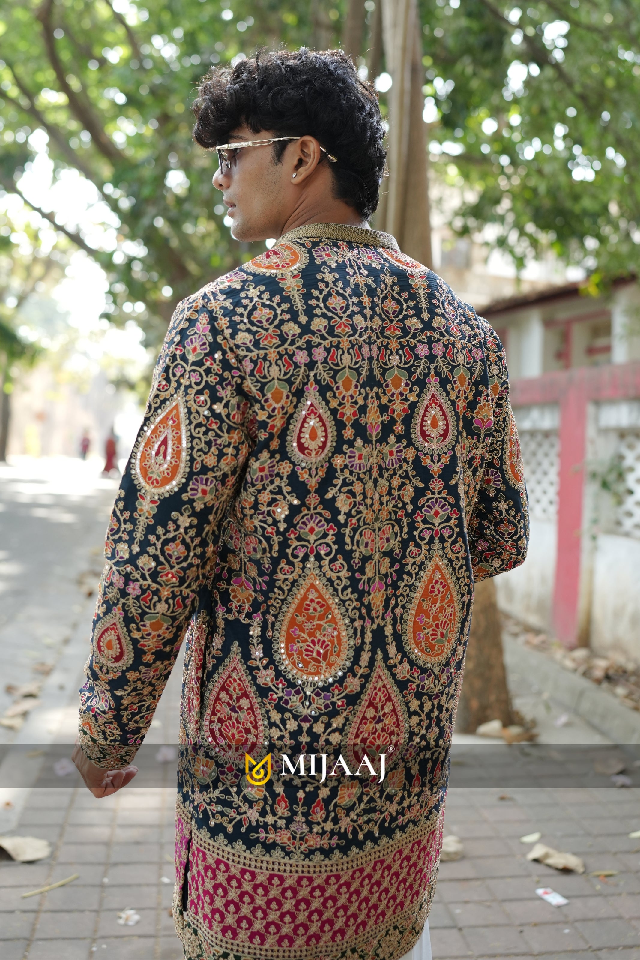 Blue Color V Neck Short Kurta with Premium Korean Pants
