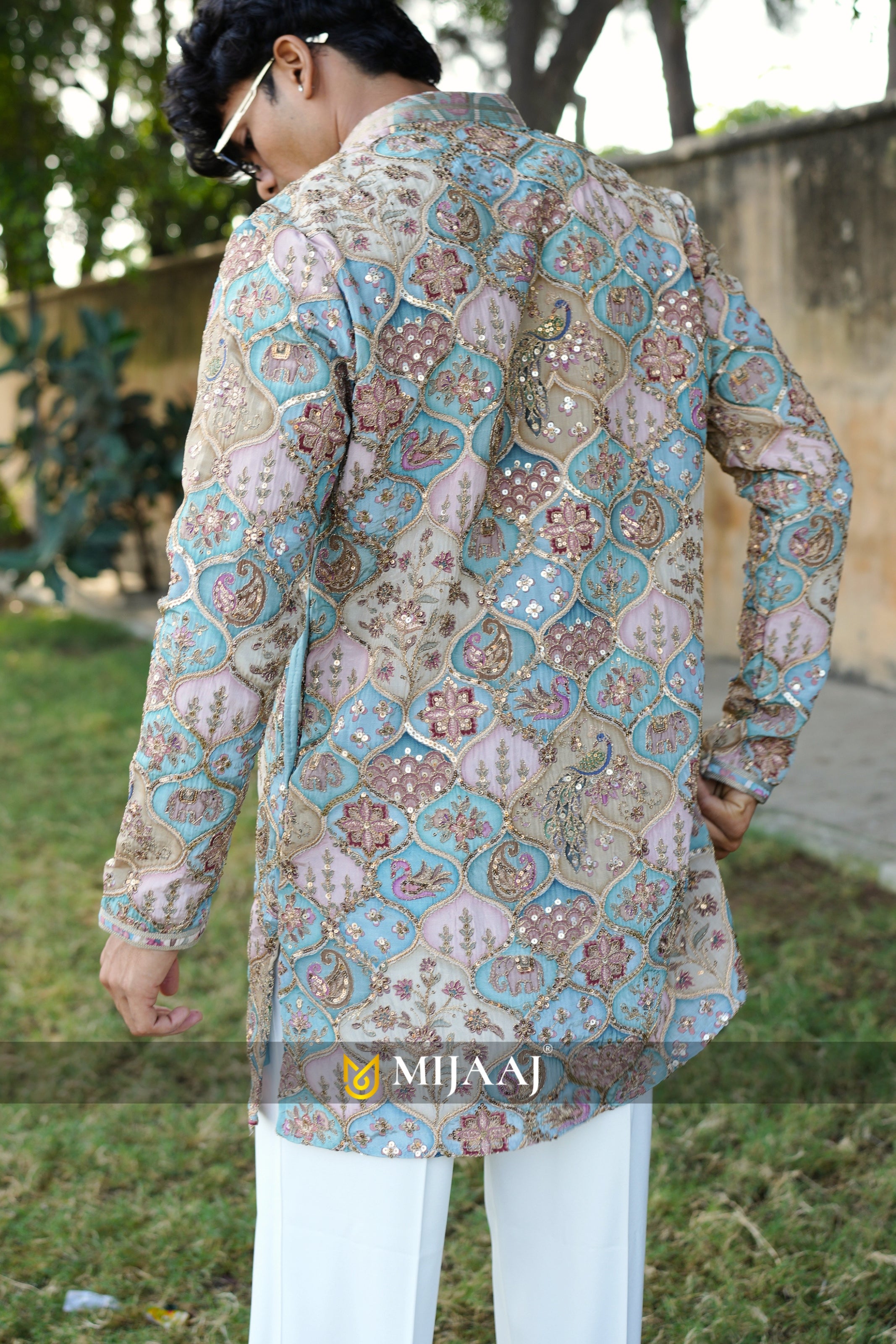 Turquoise Color Short Kurta with Premium Korean Pant
