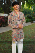 Multi Color Short Kurta with Premium Korean Pant