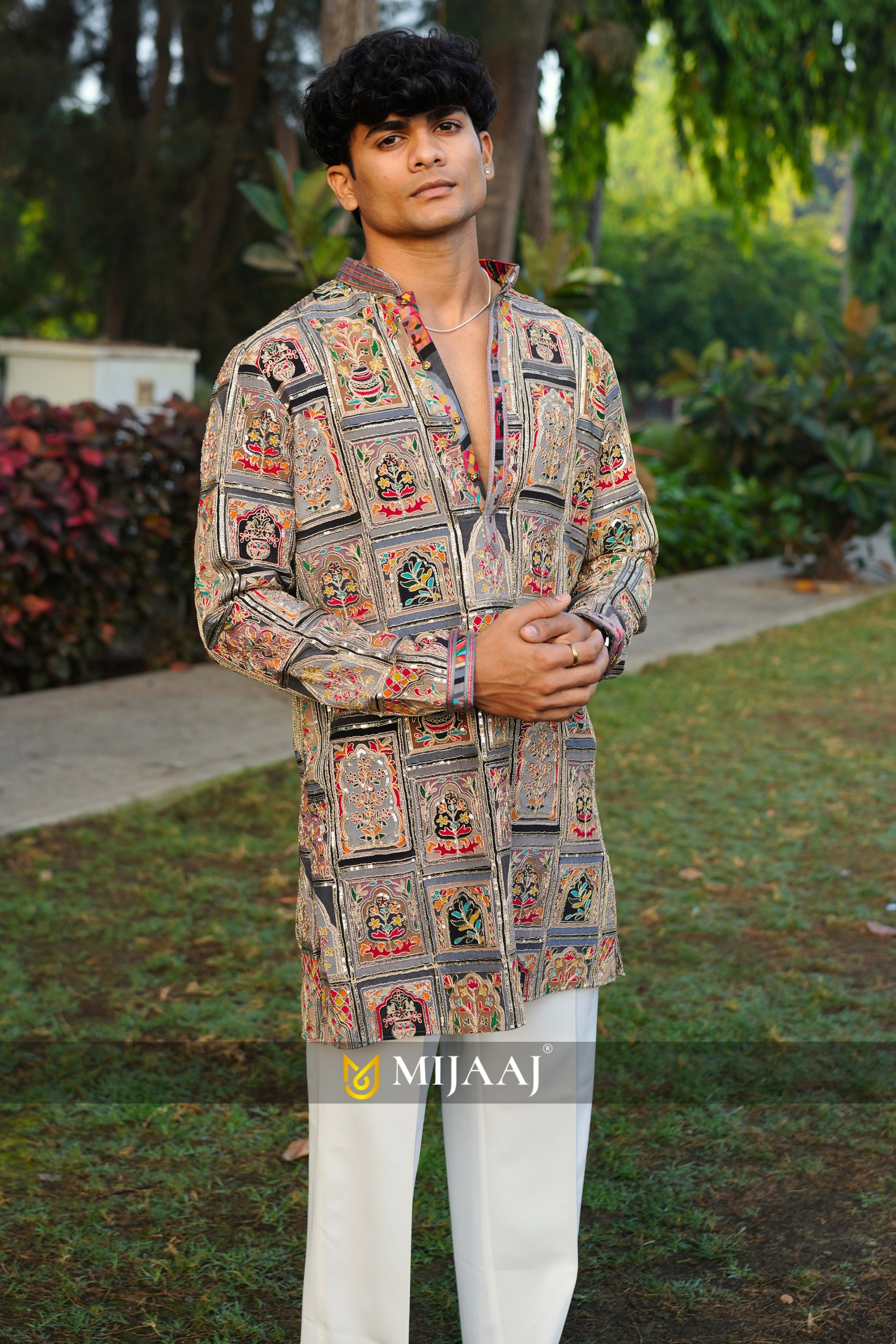 Multi Color Short Kurta with Premium Korean Pant
