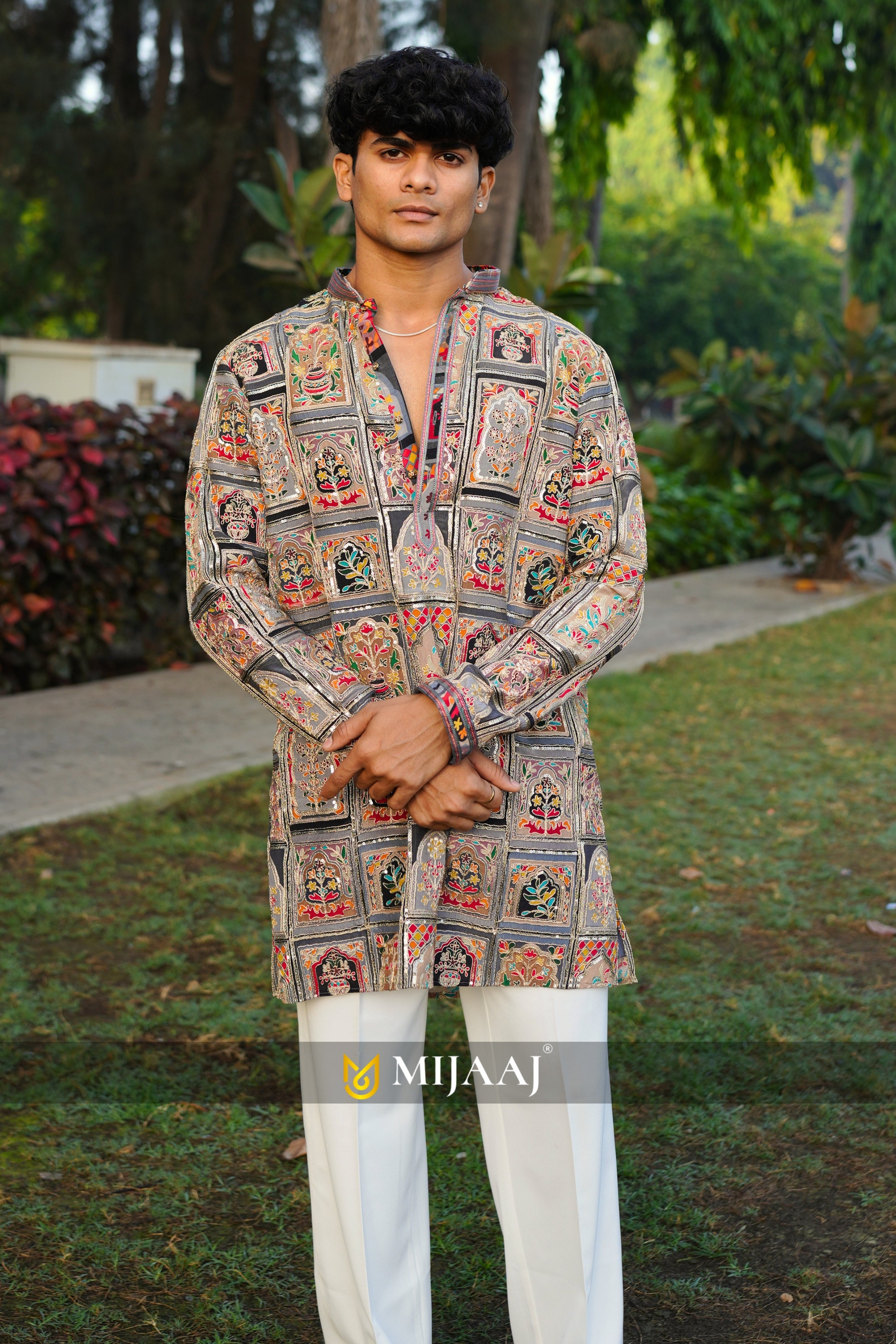 Multi Color Short Kurta with Premium Korean Pant