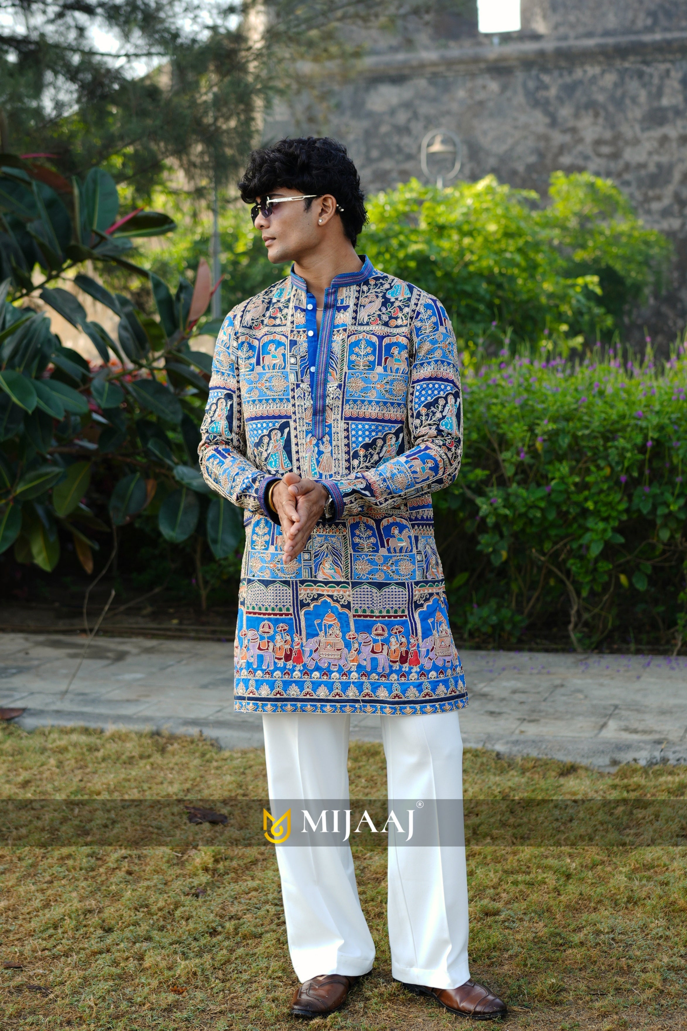 Blue Designer Kurta For Modern Mens