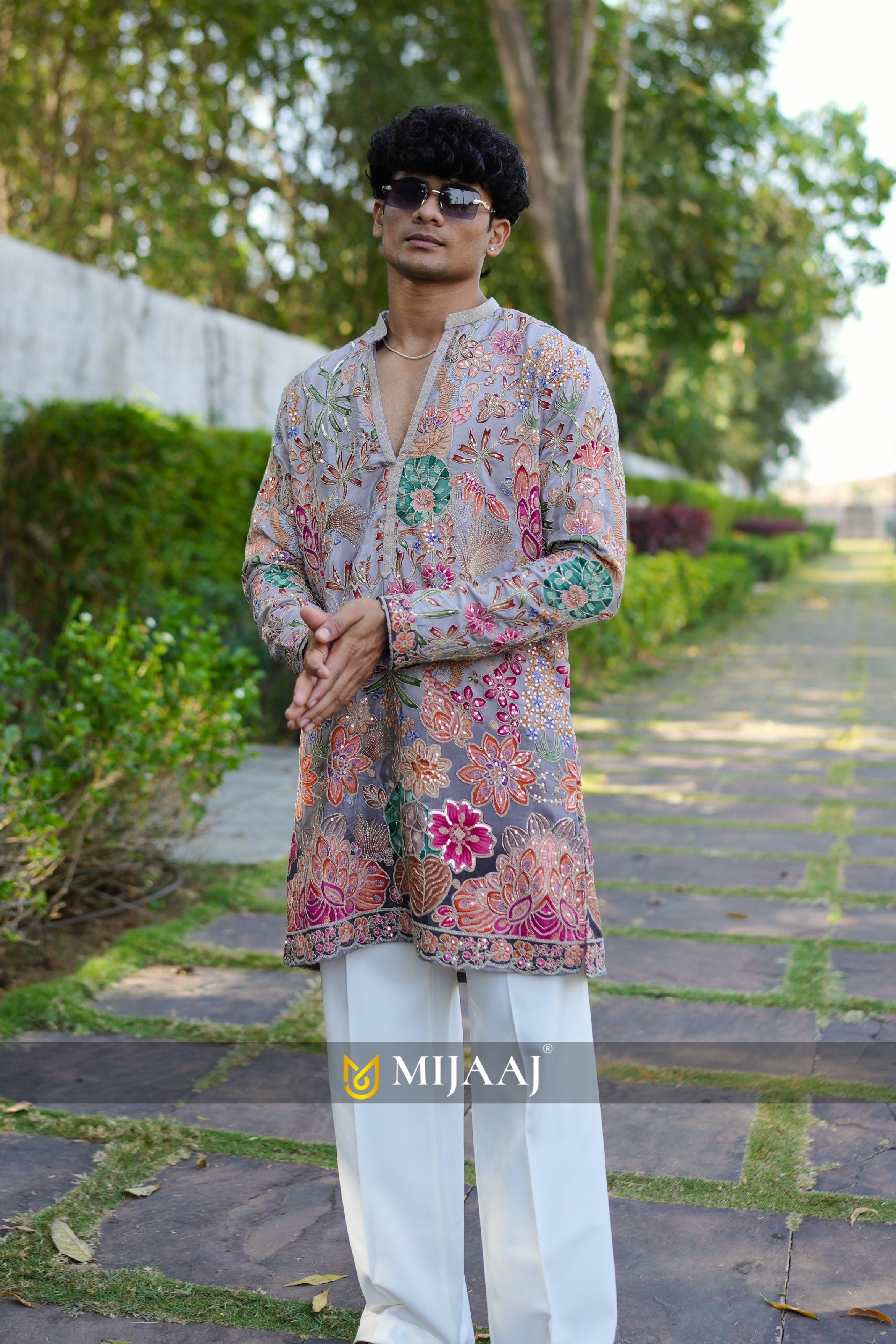 Gray Color Short Kurta with Premium Korean Pant