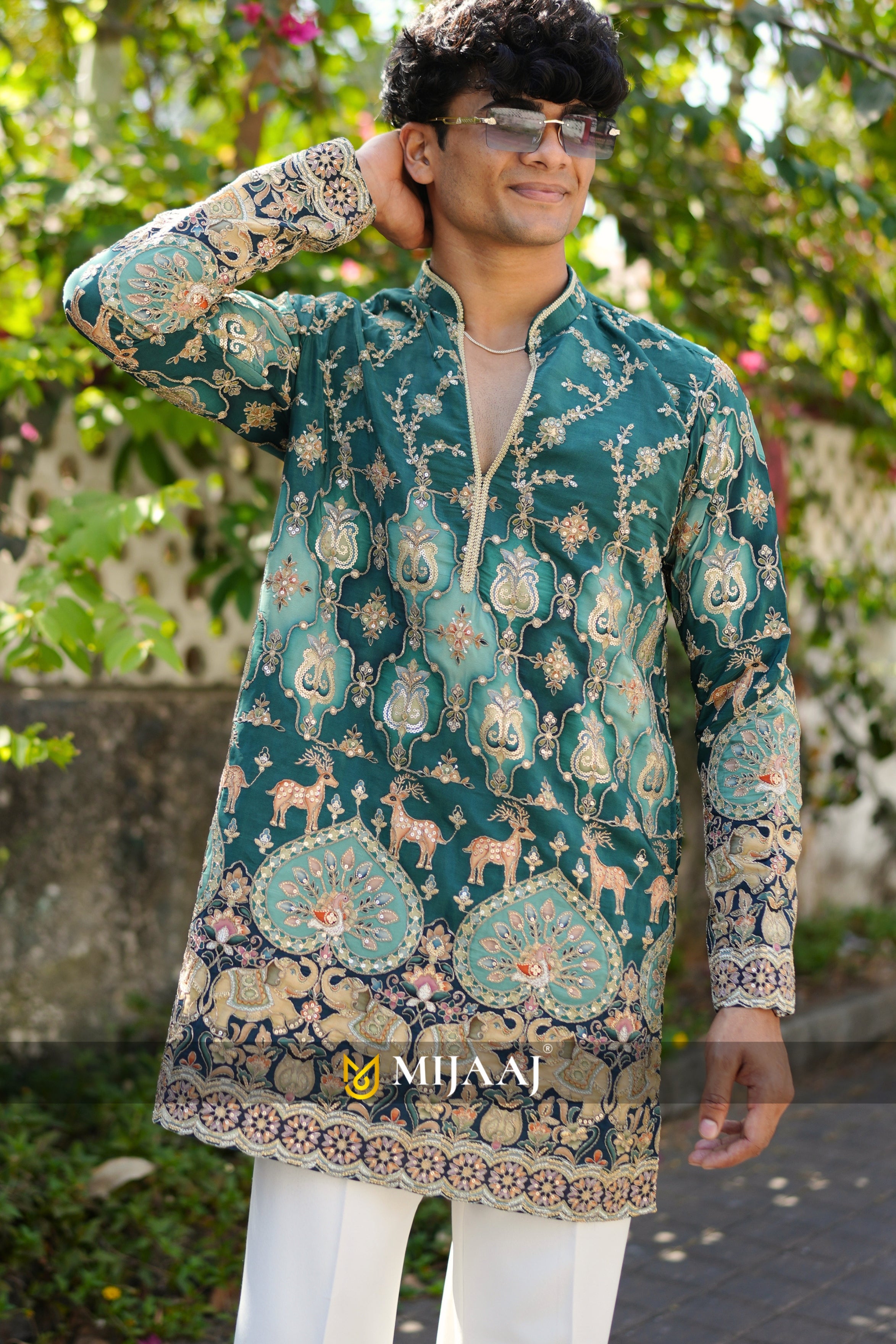 V neck short kurta with Premium Korean Pants