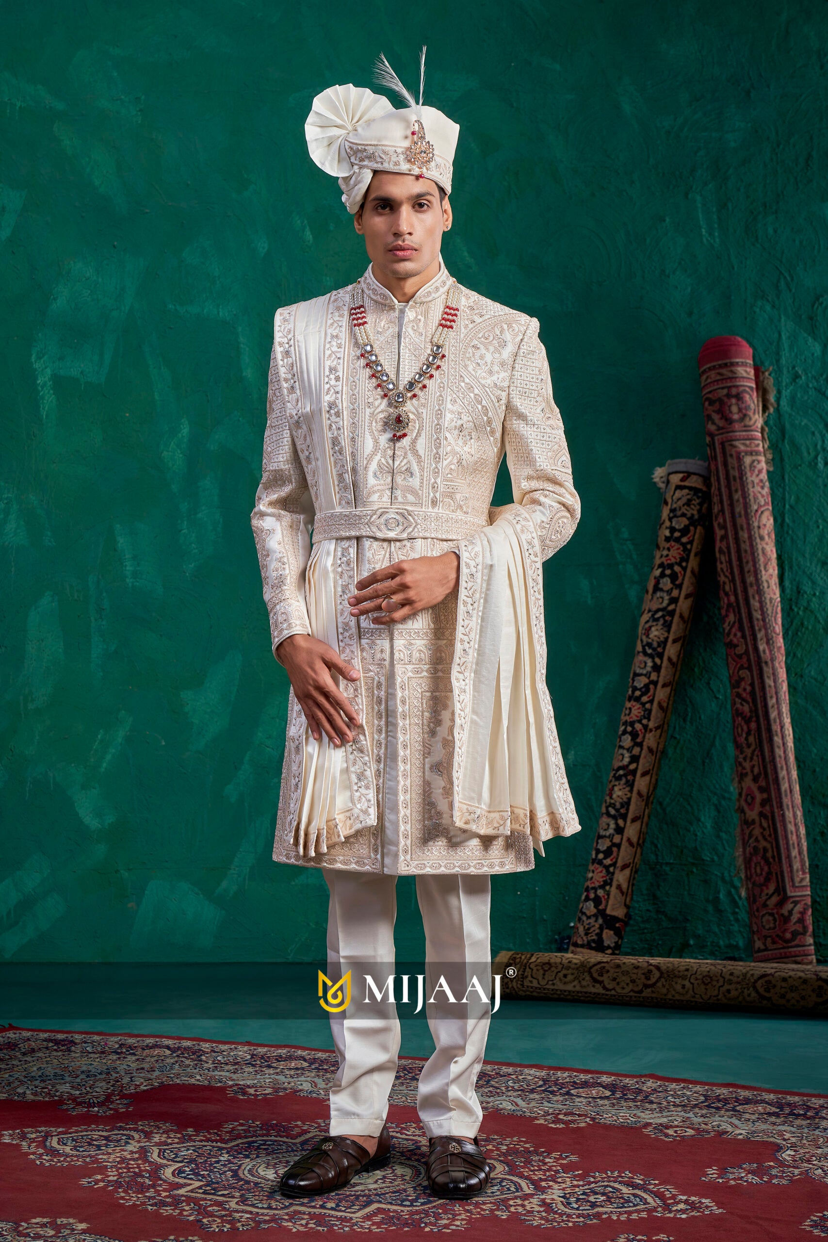 Imperial Belted Sherwani Ensemble