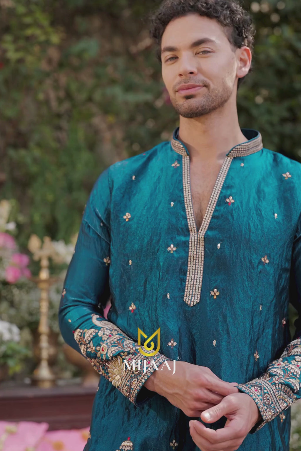 V NECK RED COLOR SHORT KURTA