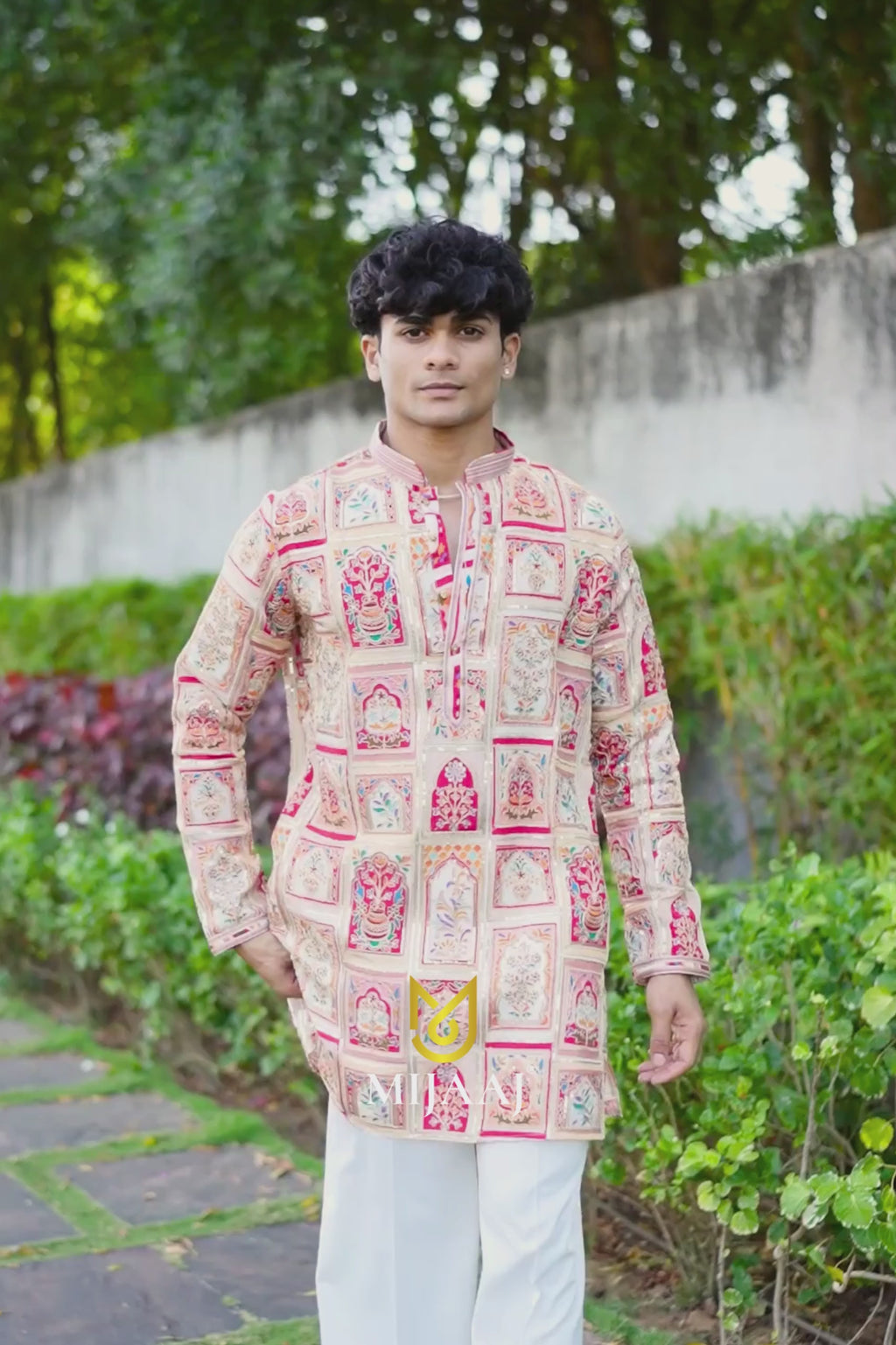 Multi color Short Kurta For Men with Premium Korean Pants
