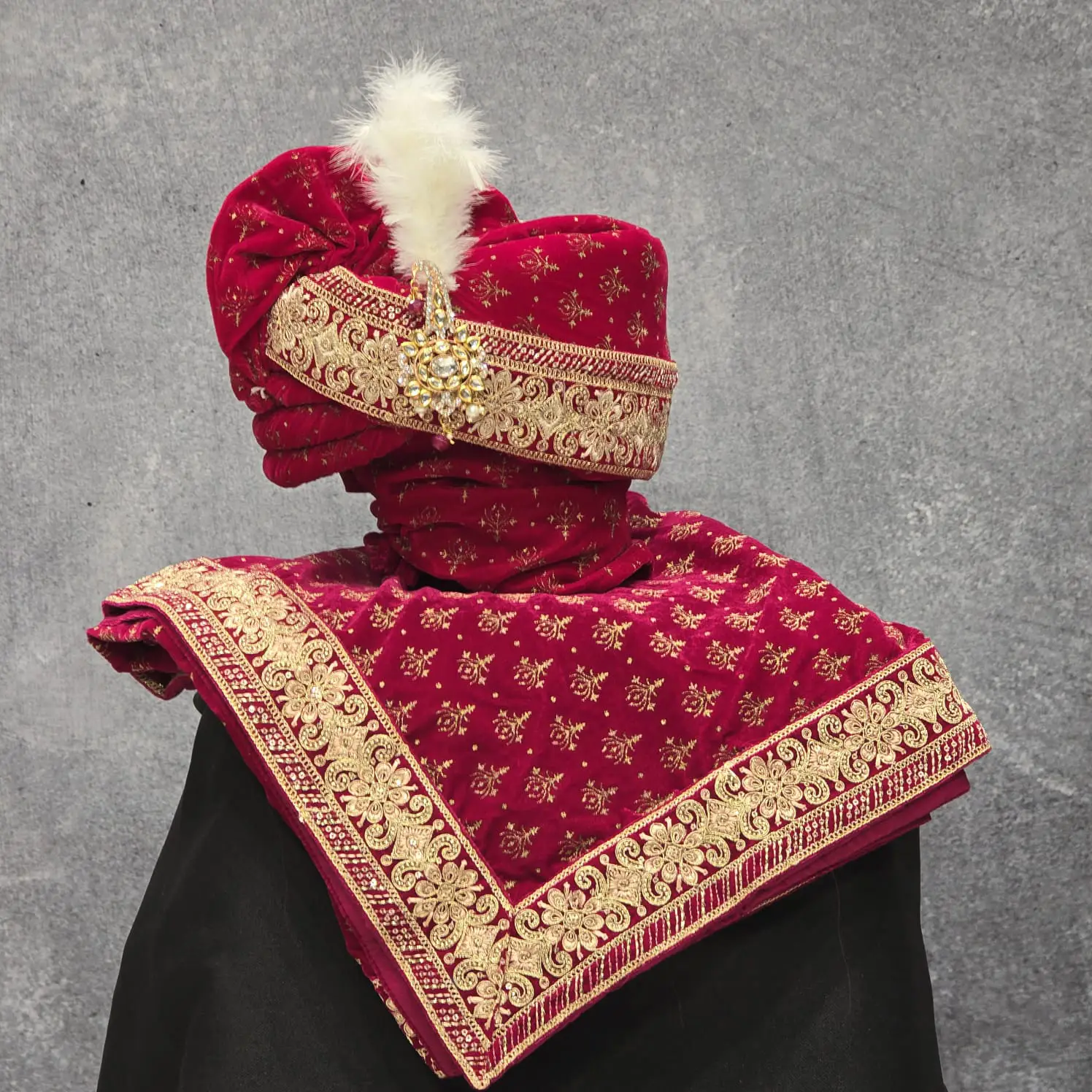 Rani Color Safa Dupatta set