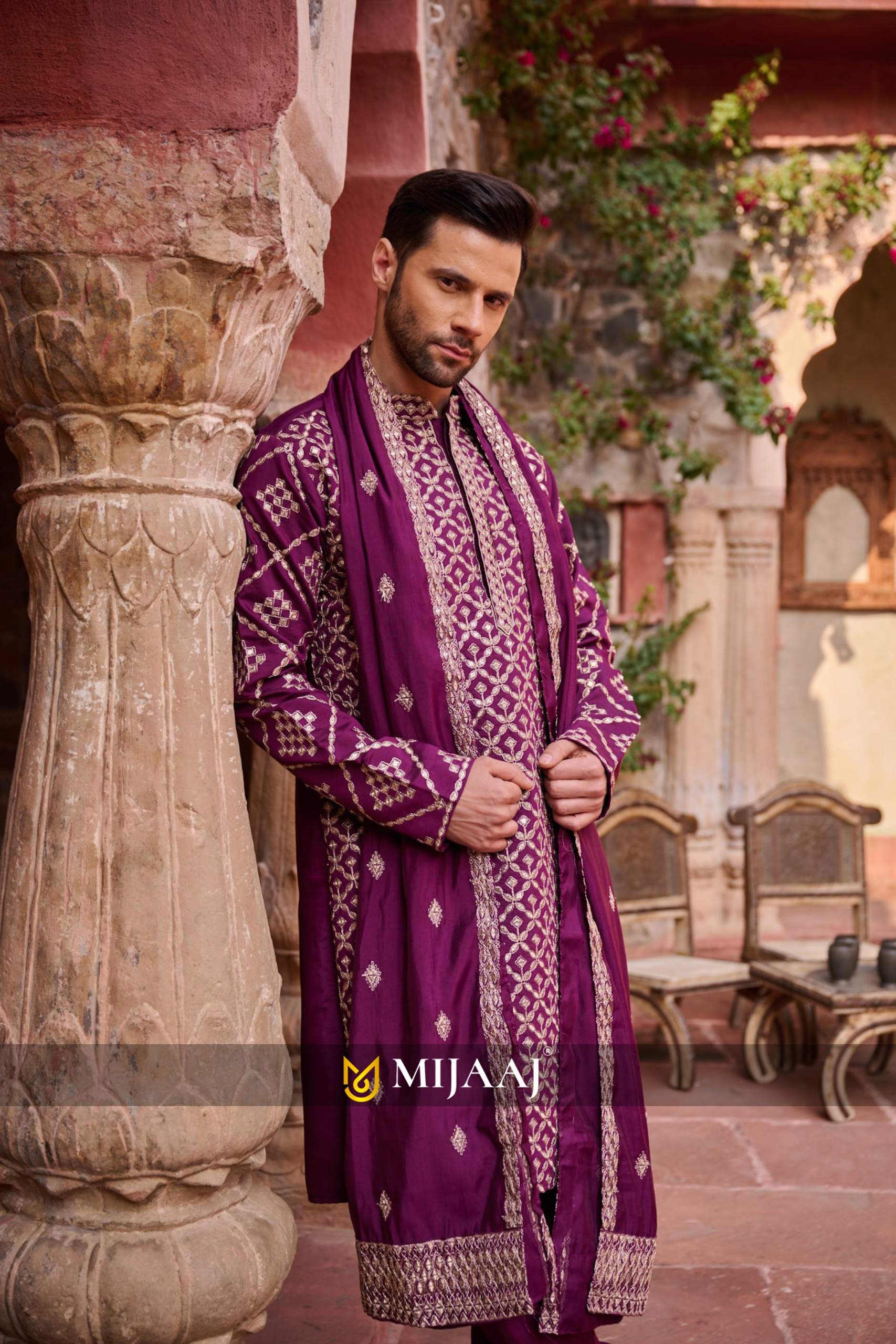 Purple Festive Kurta Set
