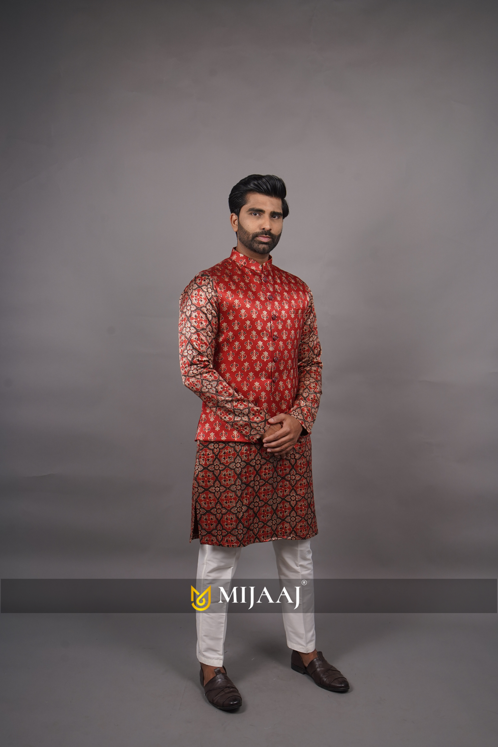 Red Jacket Kurta