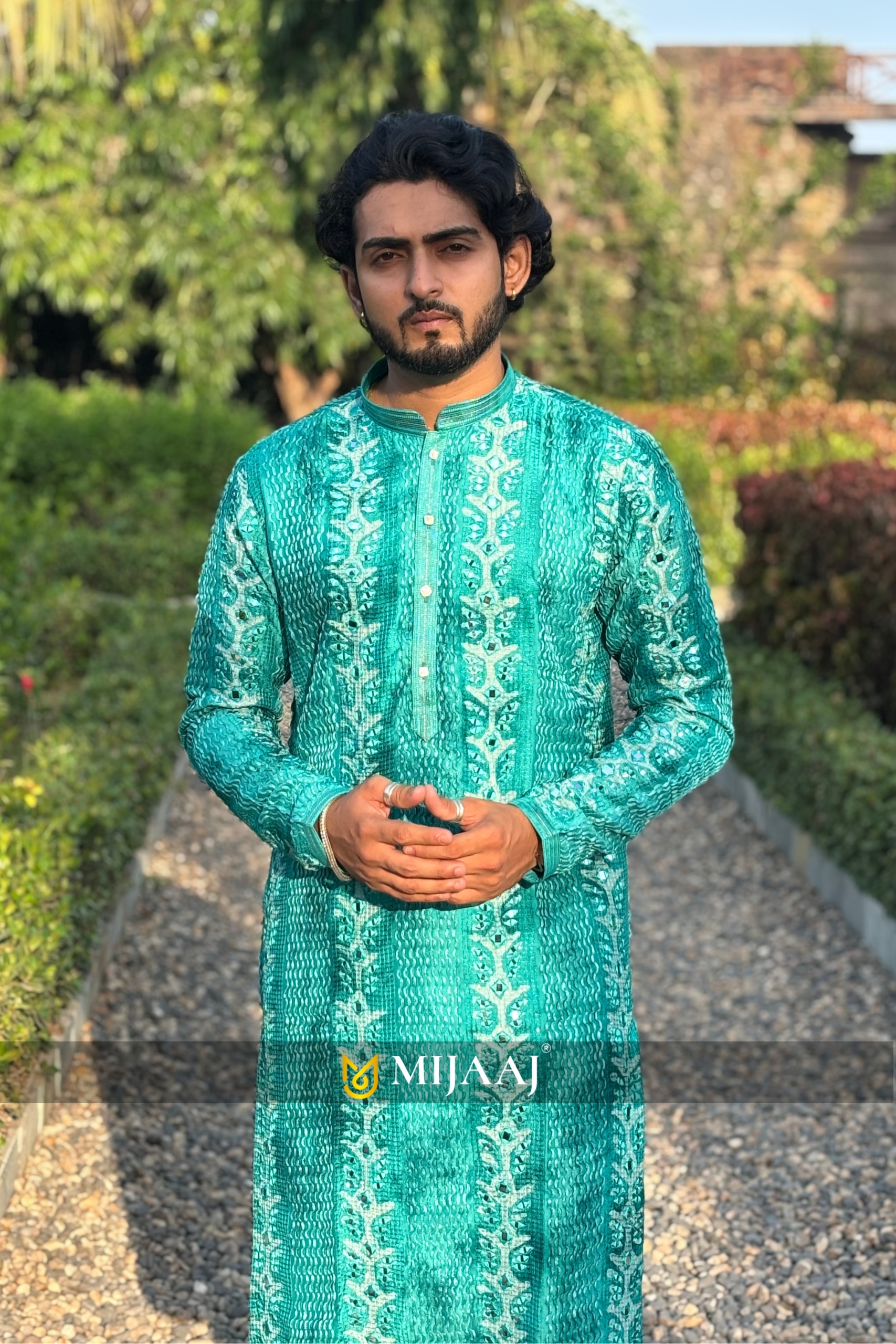 Blue Green Kurta