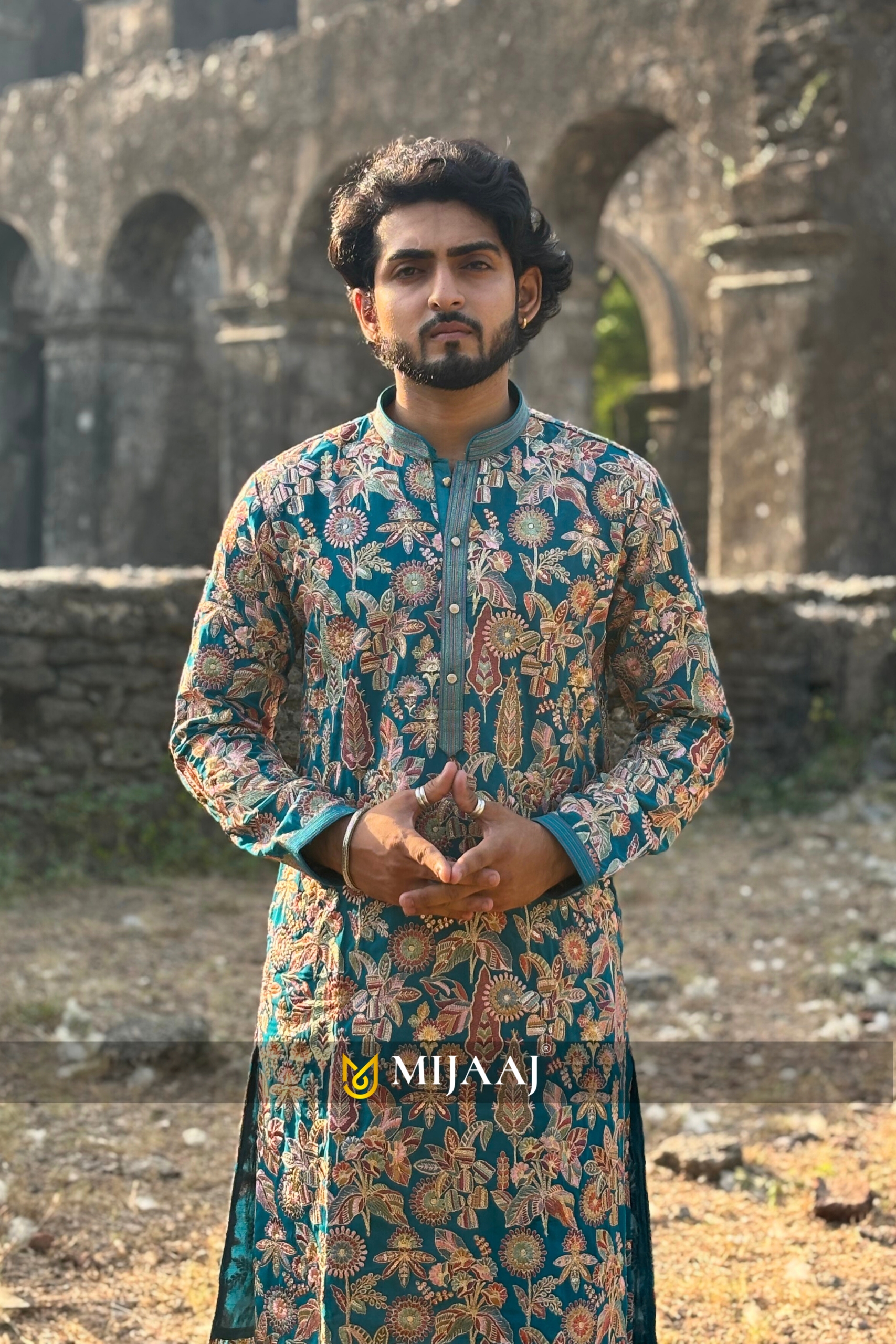 Green Designer Kurta