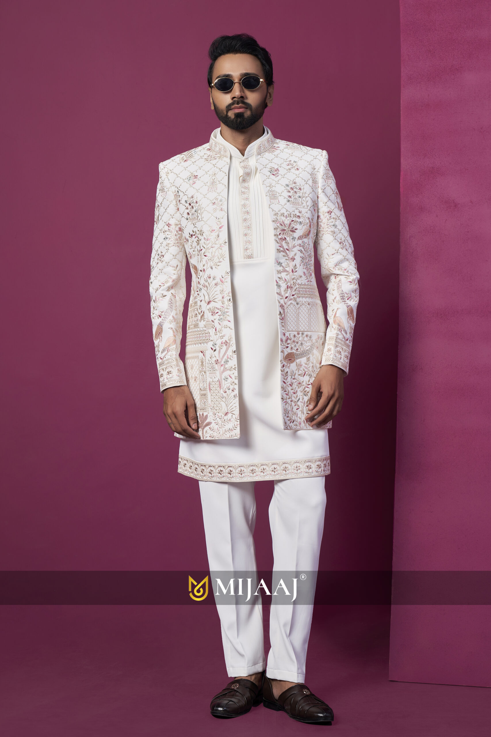 Ivory Heritage Threadwork Indo-Western Ensemble