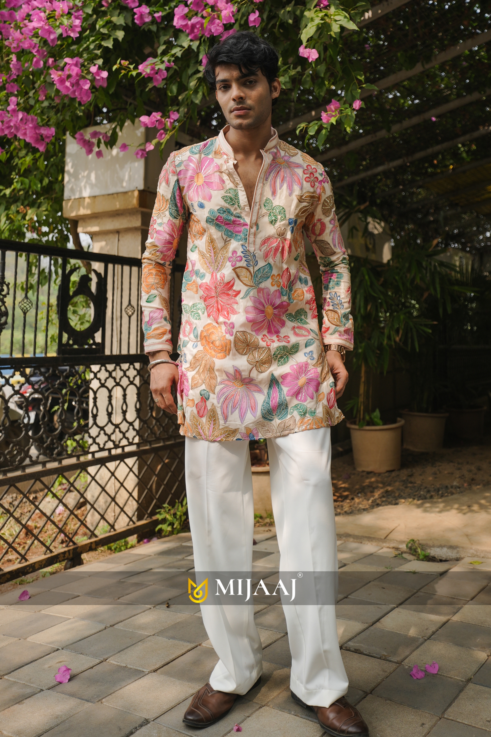 Multicolor Floral Carnival Kurta Set with Korean Baggy Pant